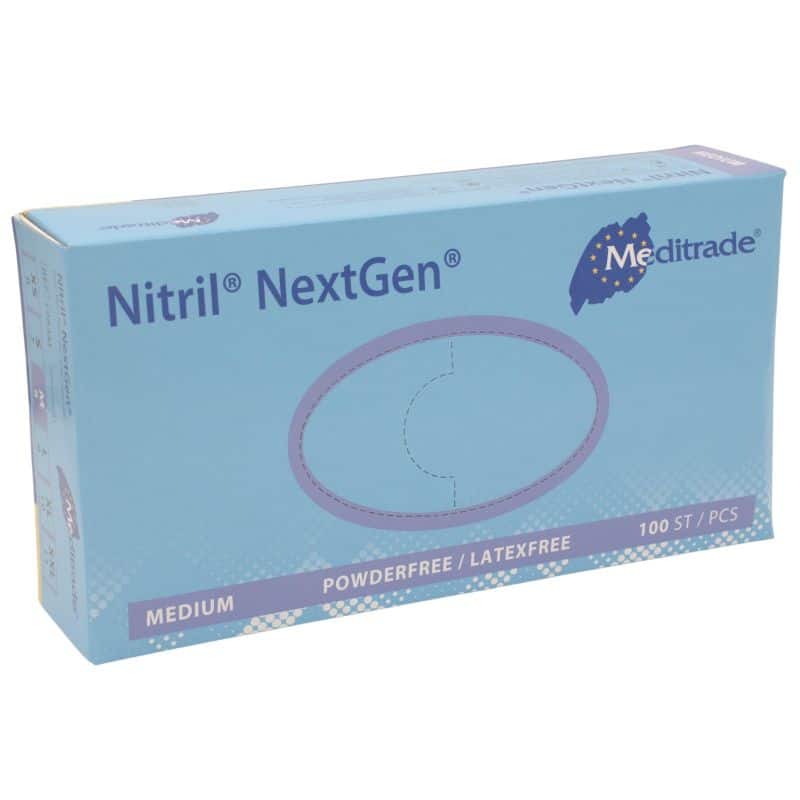 Meditrade Nitril® NextGen Nitrilhandschuhe - hellblau, Größe M (100 Stk.) – Bild 2